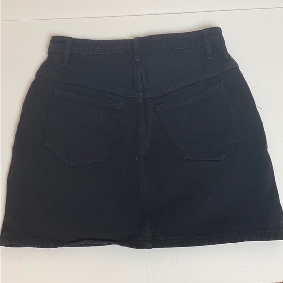 J. Galt Black Jean Skirt with 5 Button Closure - Picture 3 of 8